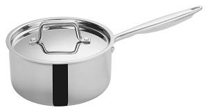 SAUCE PAN W/LID 3.5QT-TRIPLY INDUCTION READY