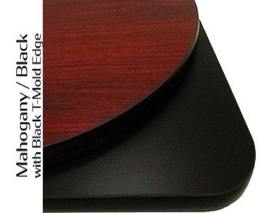 TABLE TOP-24&quot;ROUND  MAHOGANY/BLACK