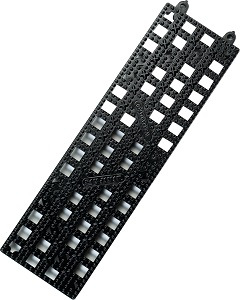 VERSA MAT STRIP-3-1/2&quot;X12&quot; INTERLOCKING BLACK