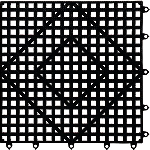 VERSA MAT-12X12 INTERLOCKING  BLACK 