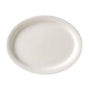 PLATTER-11-1/2&quot; OVAL NARROW  RIM AMERICAN WHITE 1 DZ/CASE