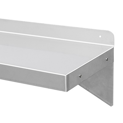 WALL SHELF-12D X 48W 18G  STAINLESS STEEL (3) BRACKETS